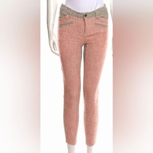 10 Crosby Derek Lam Pink and Tan Skinny Pants